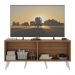 Rack Retrô para TV até 50 Polegadas com 4 Portas Multimóveis MP1071 Rustic/Branco