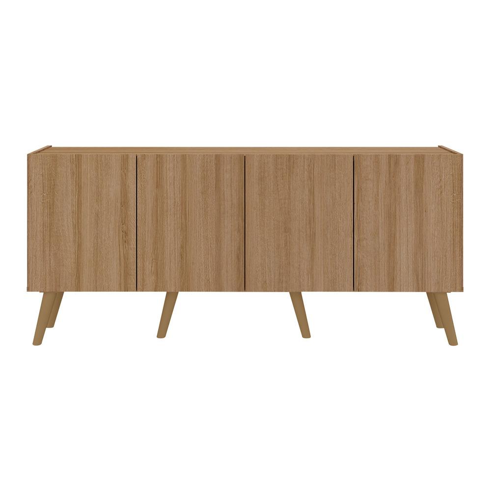Rack Retrô para TV até 50 Polegadas com 4 Portas Multimóveis MP1071 Rustic/Natural