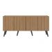 Rack Retrô para TV até 50 Polegadas com 4 Portas Multimóveis MP1071 Rustic/Preto