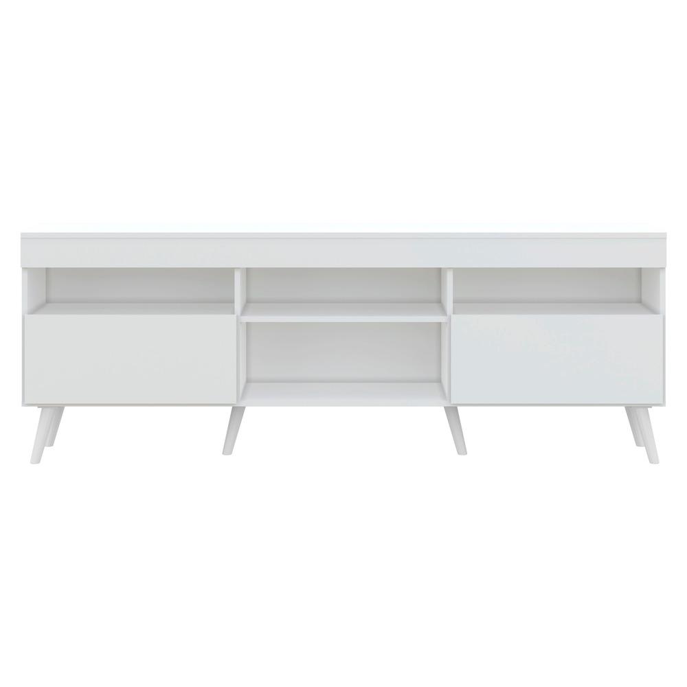 Rack Retrô para TV até 65" Multimóveis Paris FG3327 com 2 Portas Branco