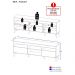 Rack Retrô para TV até 65" Multimóveis Paris FG3327 com 2 Portas Rustic/Preto