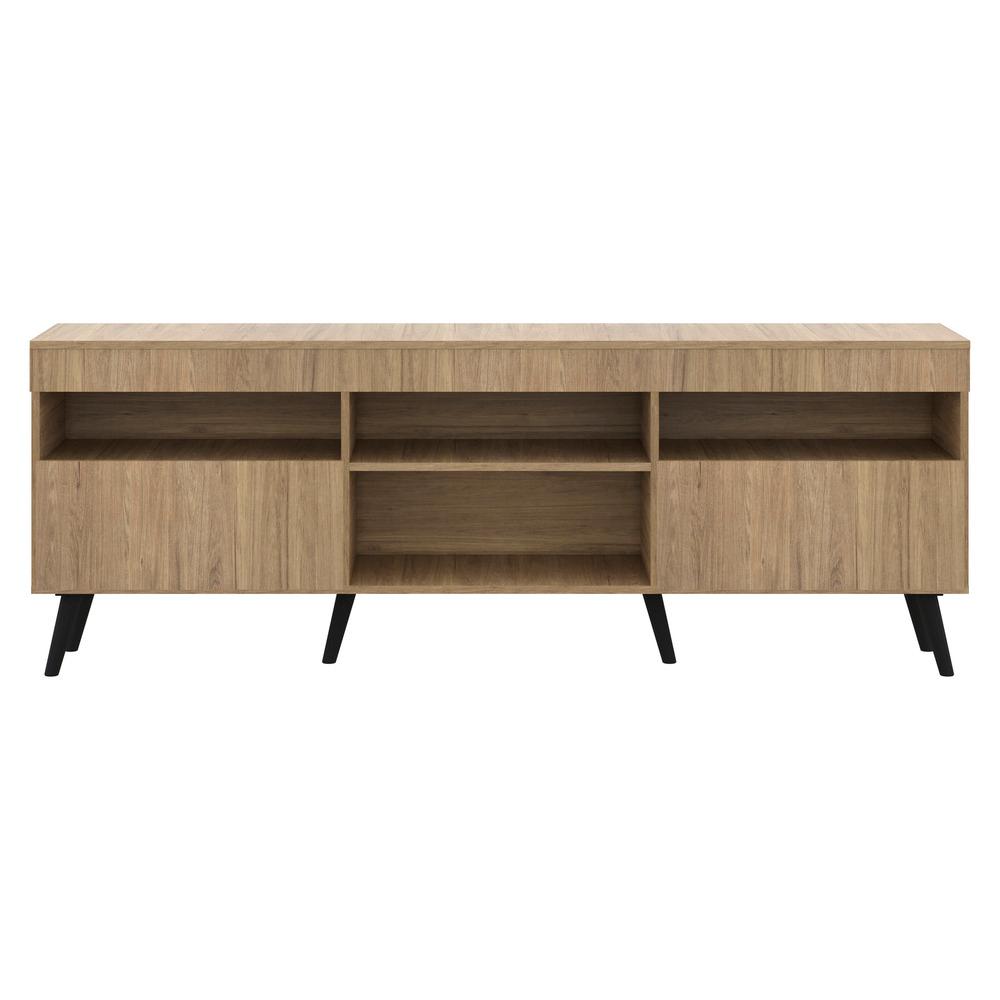 Rack Retrô para TV até 65" Multimóveis Paris FG3327 com 2 Portas Rustic/Preto
