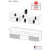 Rack Suspenso com Espelho para TV até 65" Multimóveis Paris FG3331 com 2 Portas Branco