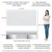 Rack Suspenso com Espelho, Painel TV 65" e  2 Portas Londres Multimóveis Branco