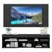 Rack Suspenso com Espelho, Painel TV 65" e  2 Portas Londres Multimóveis Preto