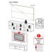 Rack Suspenso com Painel para TV até 65" Multimóveis Flórida FG3299 Branco