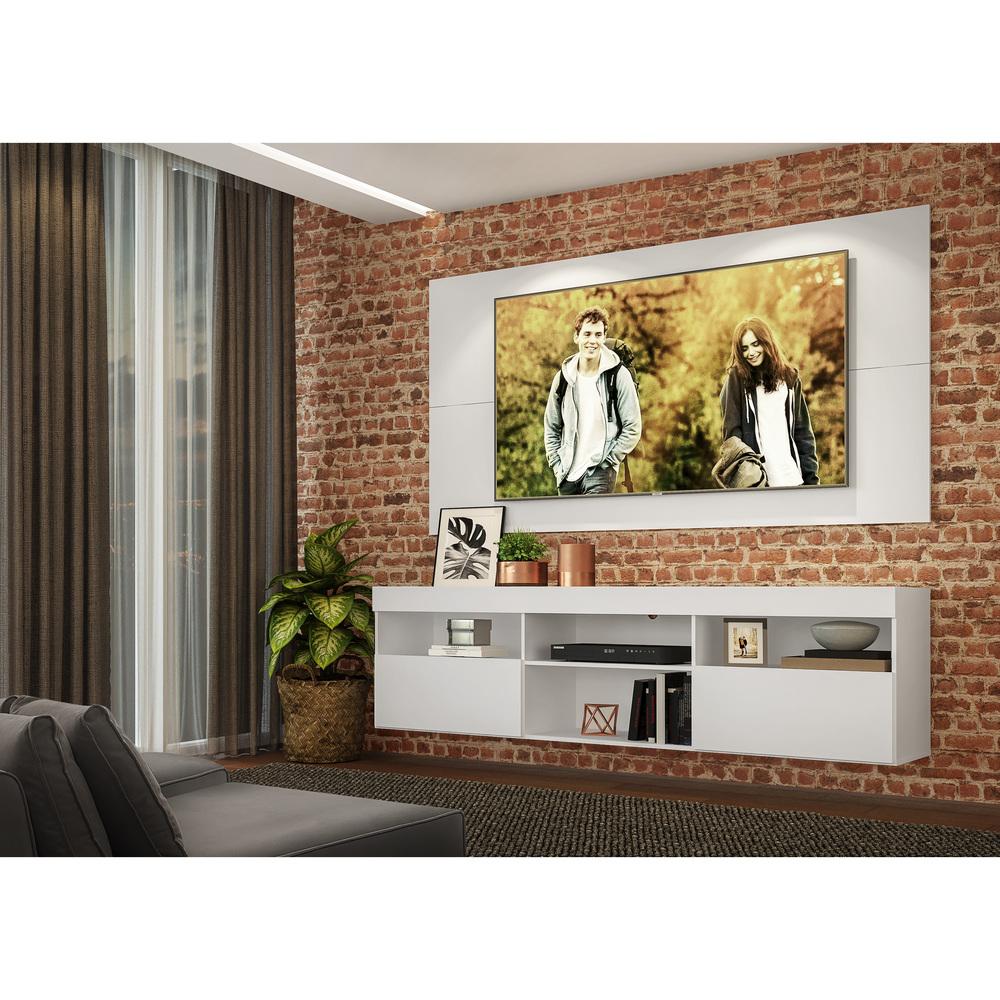 Rack Suspenso com Painel para TV até 65" Multimóveis Flórida FG3299 Branco