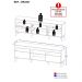 Rack TV 65" Retrô e 2 Portas Espanha Multimóveis MP3327 Branco/Preto