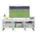 Rack TV 65" Retrô e 2 Portas Espanha Multimóveis MP3327 Branco/Preto