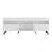 Rack TV 65" Retrô e 2 Portas Espanha Multimóveis MP3327 Branco/Preto