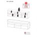 Rack TV 65" Suspenso com  2 Portas Paris Multimóveis Rustic