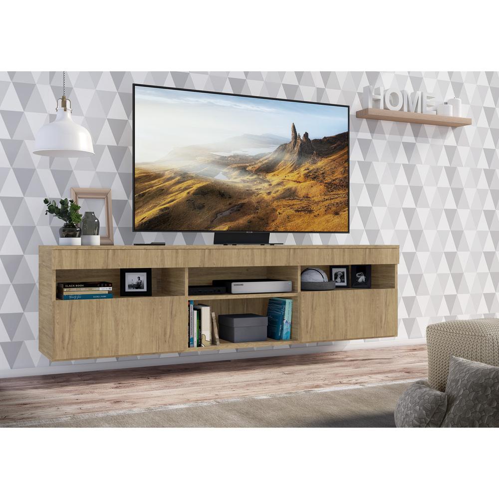 Rack TV 65" Suspenso com  2 Portas Paris Multimóveis Rustic