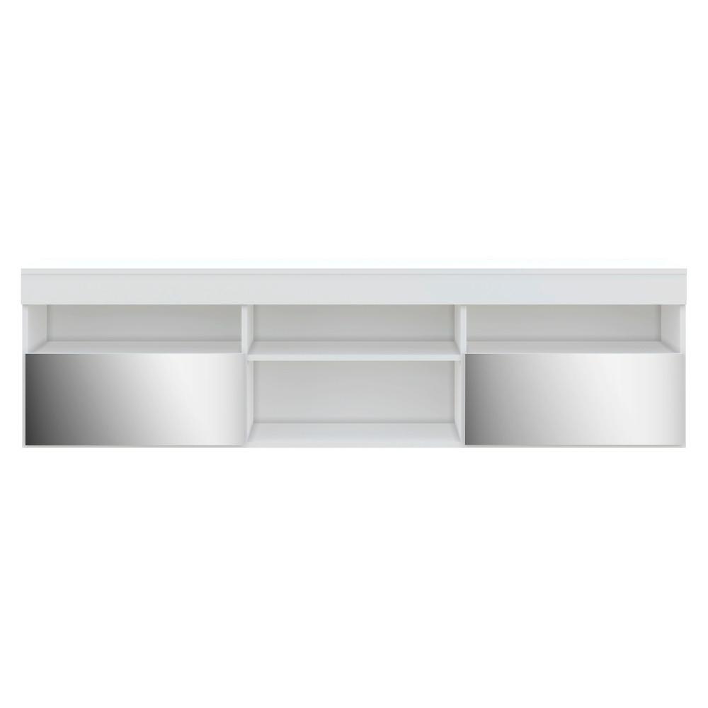 Rack TV 65" com Espelho e 2 Portas Paris Multimóveis Branco
