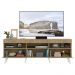 Rack TV 65" com Pés Retrô e 2 Portas Paris Multimóveis Rustic/Branco