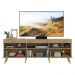 Rack TV 65" com Pés Retrô e 2 Portas Paris Multimóveis Rustic/Natural