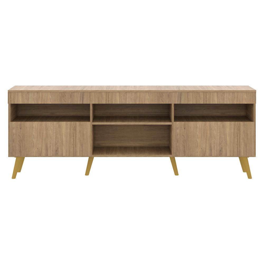 Rack TV 65" com Pés Retrô e 2 Portas Paris Multimóveis Rustic/Natural