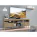 Rack TV 65" com Pés Retrô e 2 Portas Paris Multimóveis Rustic/Natural