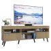 Rack TV 65" com Pés Retrô e 2 Portas Paris Multimóveis Rustic/Preto