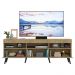 Rack TV 65" com Pés Retrô e 2 Portas Paris Multimóveis Rustic/Preto