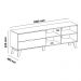 Rack TV 75" 2 Gavetas e Nichos Multimóveis CR45178 Off White/Pinho
