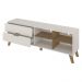 Rack TV 75" 2 Gavetas e Nichos Multimóveis CR45178 Off White/Pinho