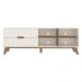 Rack TV 75" 2 Gavetas e Nichos Multimóveis CR45178 Off White/Pinho