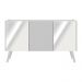Rack TV até 32 Polegadas 3 Portas Retrô com Espelhos Multimóveis MP1078 Branco