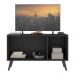 Rack TV até 32 Polegadas 3 Portas Retrô com Espelhos Multimóveis MP1078 Preto