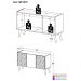 Rack TV até 32 Polegadas 3 Portas Retrô com Espelhos Multimóveis MP1078 Rustic/Branco