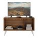 Rack TV até 32 Polegadas 3 Portas Retrô com Espelhos Multimóveis MP1078 Rustic/Branco