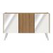 Rack TV até 32 Polegadas 3 Portas Retrô com Espelhos Multimóveis MP1078 Rustic/Branco