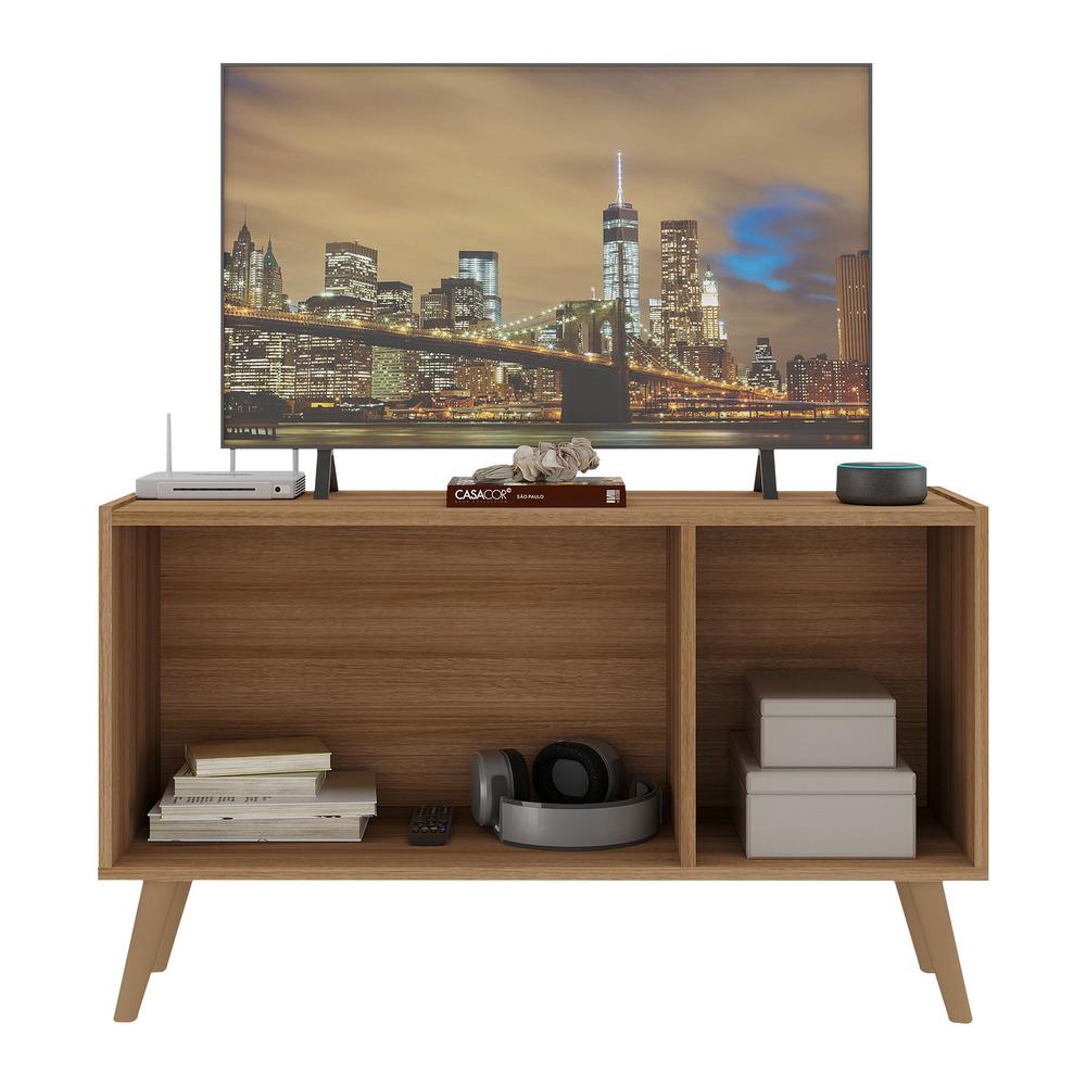 Rack TV até 32 Polegadas 3 Portas Retrô com Espelhos Multimóveis MP1078 Rustic/Natural