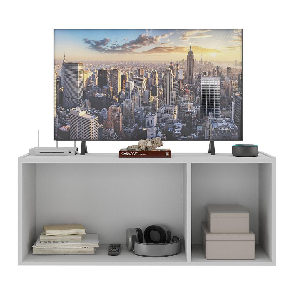 Rack TV até 32 Polegadas 3 Portas Suspenso com Espelhos Multimóveis MP1077 Branco