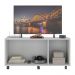 Rack TV até 32 Polegadas 3 Portas com Rodízios e Espelhos Multimóveis MP1076 Branco