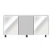 Rack TV até 32 Polegadas 3 Portas com Rodízios e Espelhos Multimóveis MP1076 Branco
