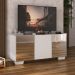 Rack TV até 32 Polegadas com Espelhos 3 Portas Multimóveis MP1079 Branco