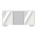 Rack TV até 32 Polegadas com Espelhos 3 Portas Multimóveis MP1079 Branco