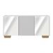 Rack TV até 32 Polegadas com Espelhos 3 Portas Multimóveis MP1079 Branco/Natural