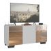 Rack TV até 32 Polegadas com Espelhos 3 Portas Multimóveis MP1079 Branco/Preto