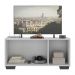 Rack TV até 32 Polegadas com Espelhos 3 Portas Multimóveis MP1079 Branco/Preto