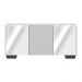 Rack TV até 32 Polegadas com Espelhos 3 Portas Multimóveis MP1079 Branco/Preto