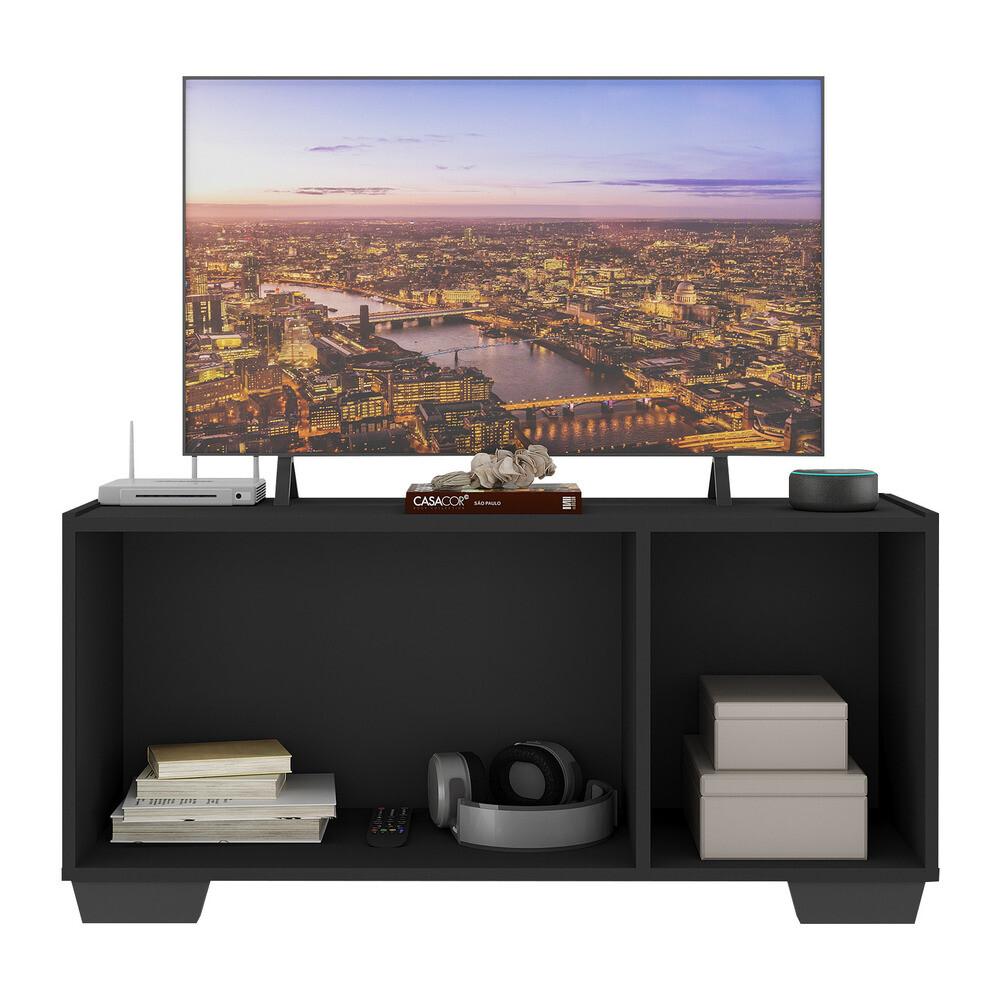 Rack TV até 32 Polegadas com Espelhos 3 Portas Multimóveis MP1079 Preto
