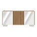 Rack TV até 32 Polegadas com Espelhos 3 Portas Multimóveis MP1079 Rustic/Branco