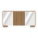 Rack TV até 32 Polegadas com Espelhos 3 Portas Multimóveis MP1079 Rustic/Natural