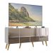 Rack TV até 50 Polegadas 4 Portas Retrô com Espelhos Multimóveis MP1082 Branco/Natural