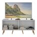 Rack TV até 50 Polegadas 4 Portas Retrô com Espelhos Multimóveis MP1082 Branco/Natural
