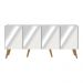 Rack TV até 50 Polegadas 4 Portas Retrô com Espelhos Multimóveis MP1082 Branco/Natural