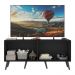 Rack TV até 50 Polegadas 4 Portas Retrô com Espelhos Multimóveis MP1082 Preto
