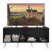 Rack TV até 50 Polegadas 4 Portas Retrô com Espelhos Multimóveis MP1082 Preto/Branco