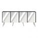 Rack TV até 50 Polegadas 4 Portas Retrô com Espelhos Multimóveis MP1082 Preto/Branco
